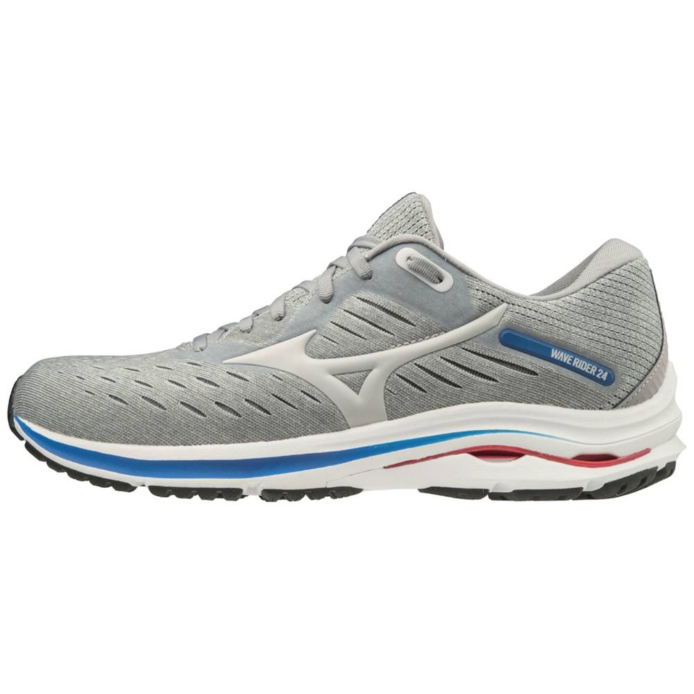 Mens Mizuno Wave Rider 24 Running Shoes Grey Philippines (UPJLVO387)